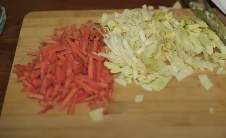 chop vegetables