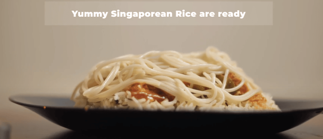 cooked singaporean rice