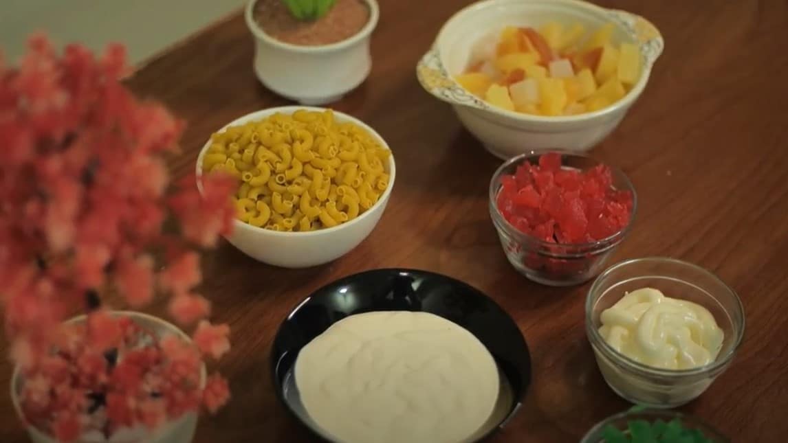 ingredients for macaroni salad