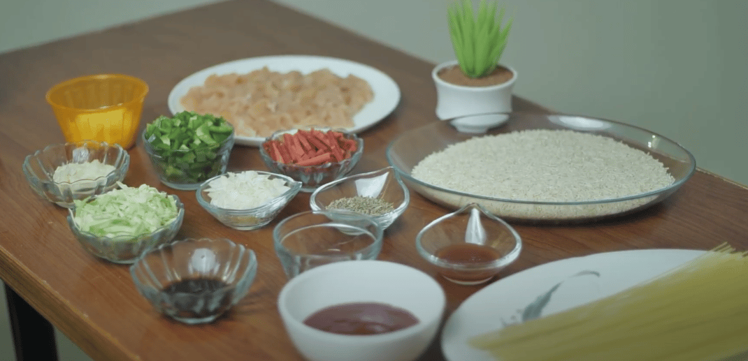 ingredients for singaporean rice