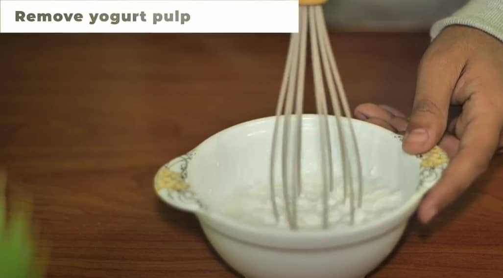 remove yogurt pulp