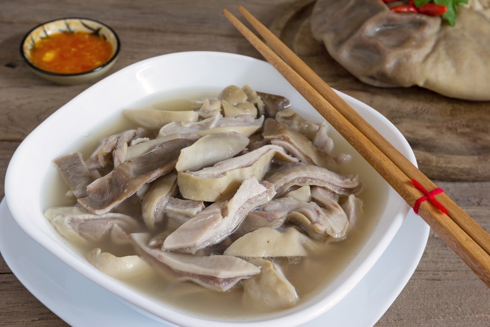 Pork stomach sliced soup