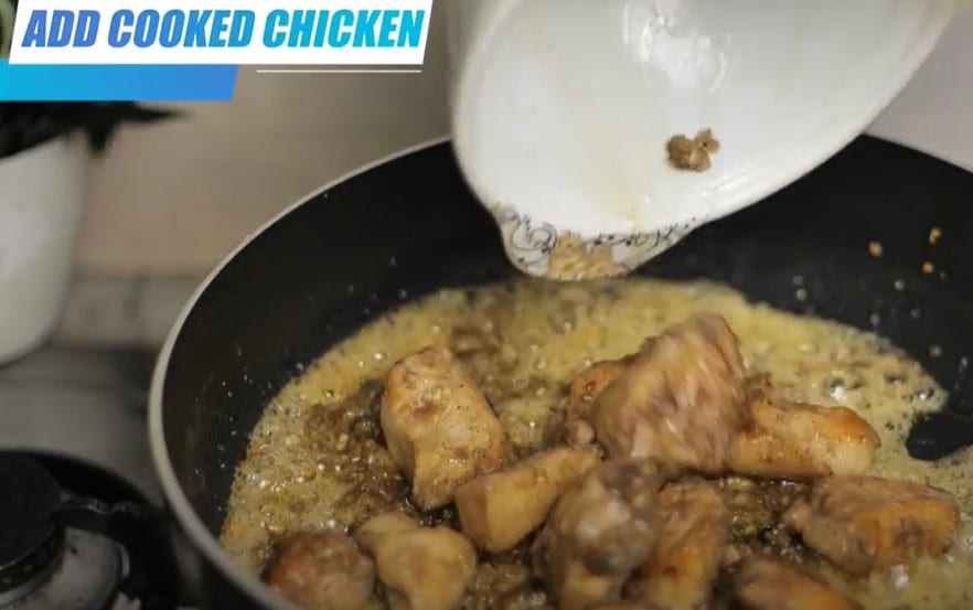 add cooked chicken