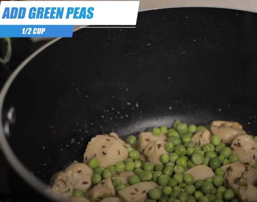 add peas for pasta