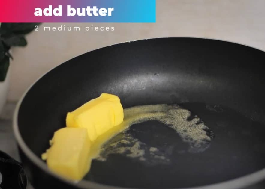 melt butter for sweet cream peas