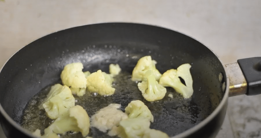 frying cauliflower