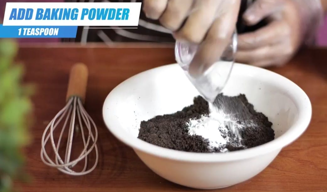 add baking powder and cream