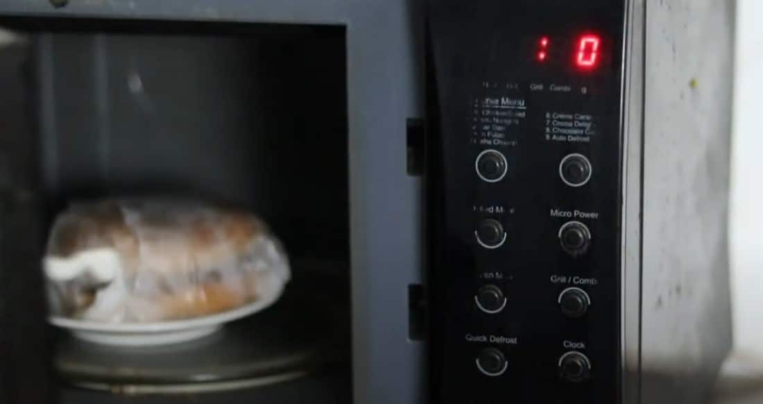 microwaving burger