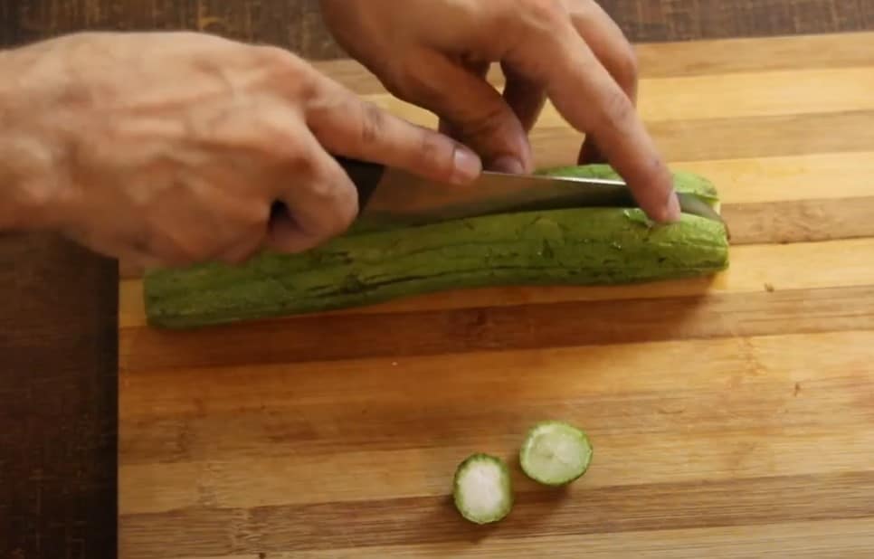 start cutting zucchini