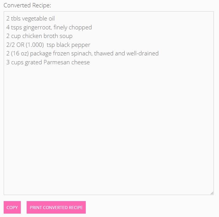 double recipe converter converted double recipe