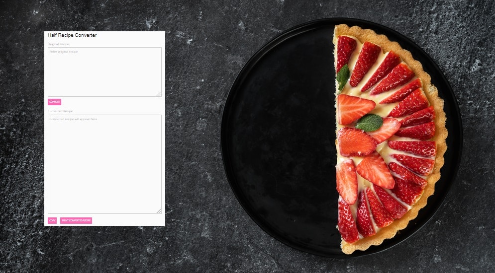 Half Recipe Converter