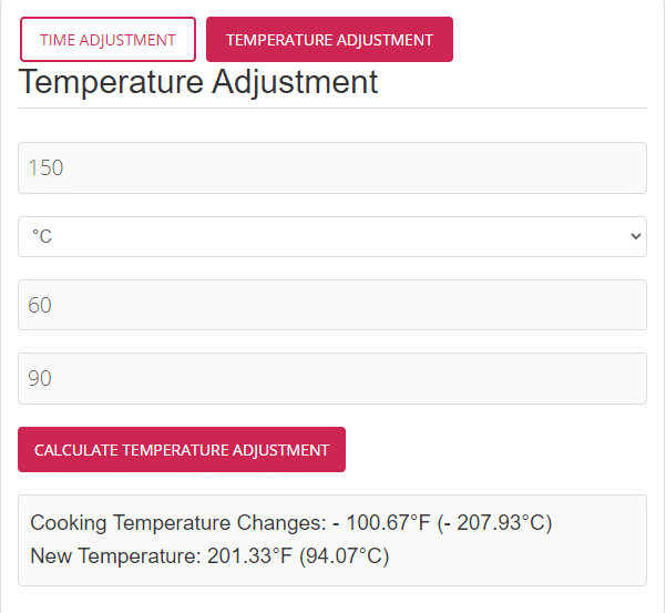 temperature adjustment