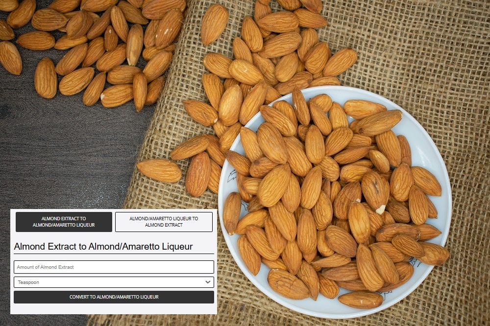 Almond Extract and Amaretto Almond Liqueur Converter