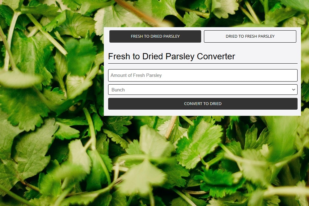 Fresh and Dried Parsley Converter