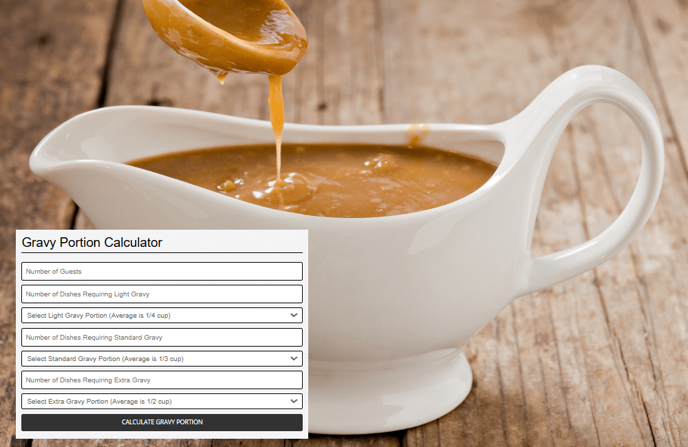 Gravy Per Perso & Gravy Portion Calculator