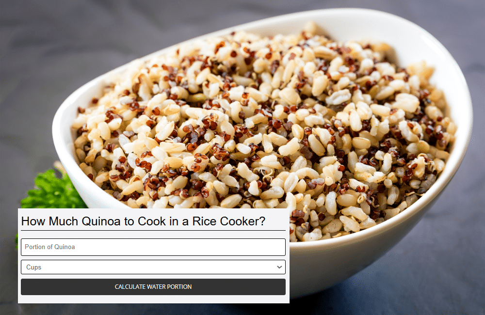 Quinoa Cooking Water Portion Calculator