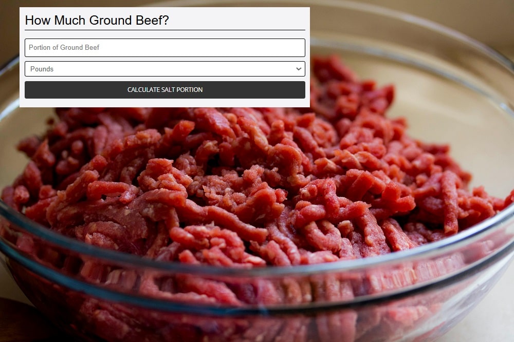 Salt To Season Ground Beef Calculator 