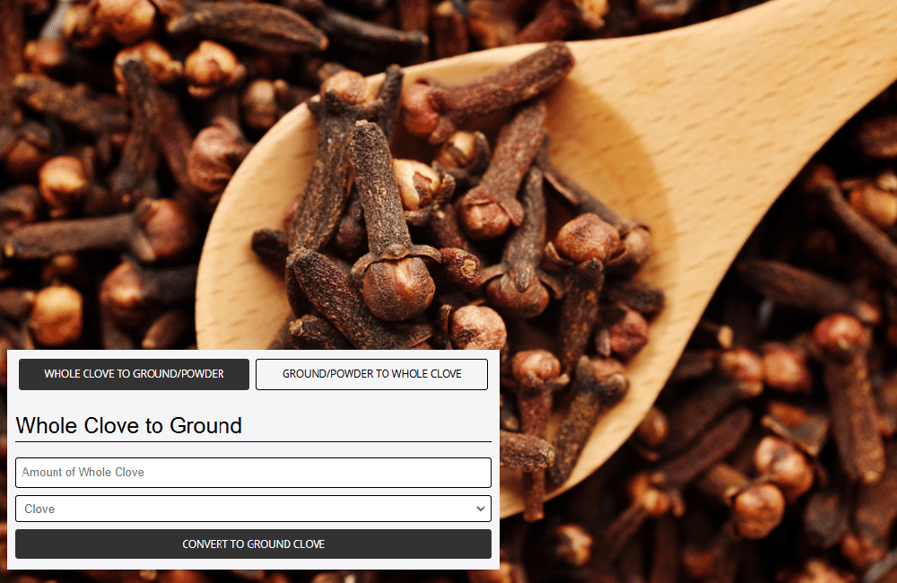 Whole Clove and Ground Clove Converter