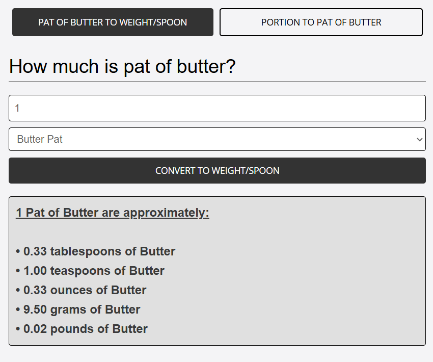 butter pat converted