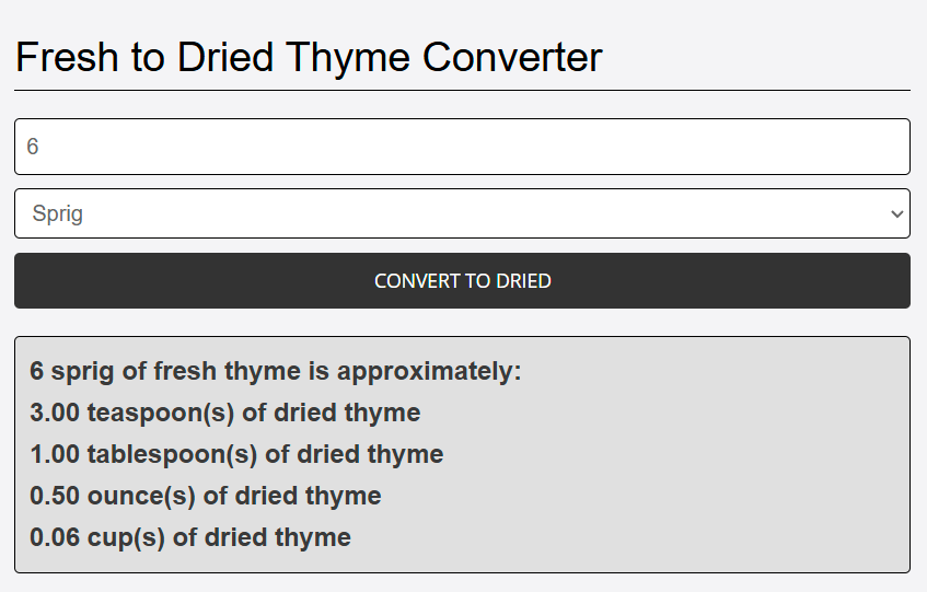 converted thyme