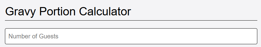 number of guests gravy