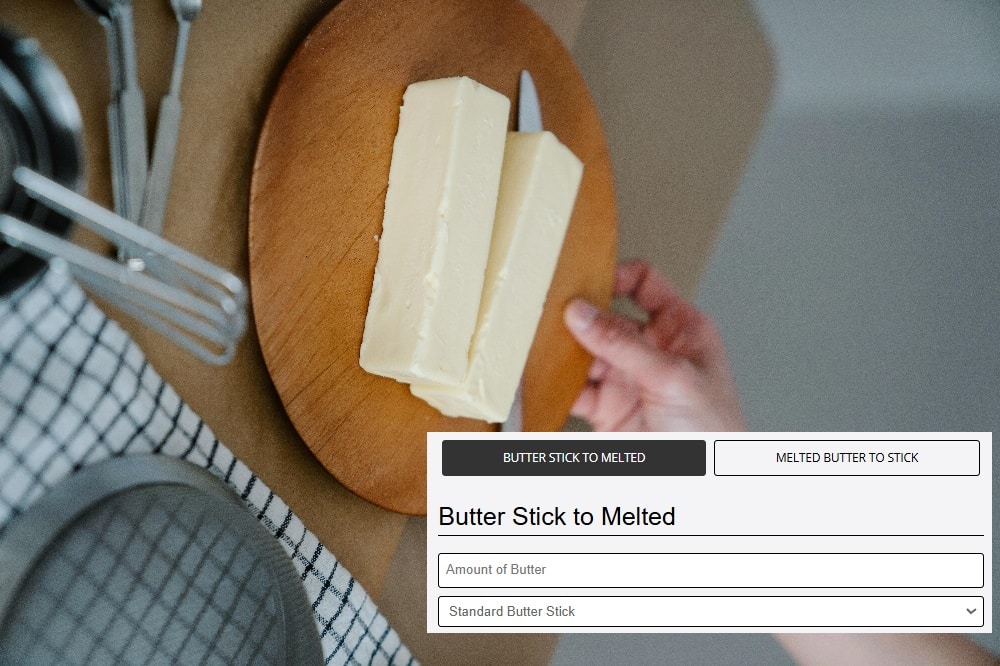 Butter Stick and Melted Butter Converter