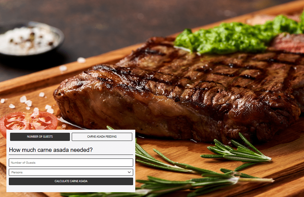 Carne Asada Per Person and Portion Calculator