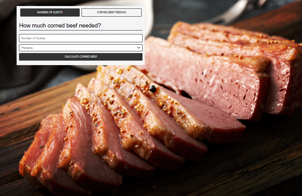 Corned Beef Per Person and Portion Calculator