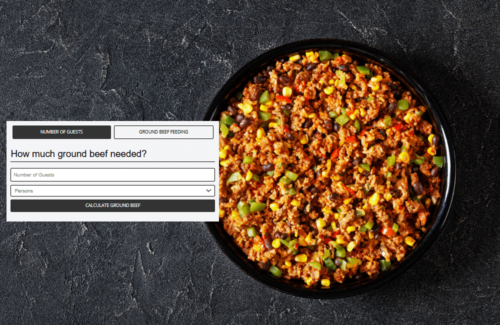 Ground Beef Per Person and Portion Calculator