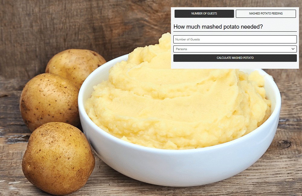 Mashed Potato Per Person and Portion Calculator