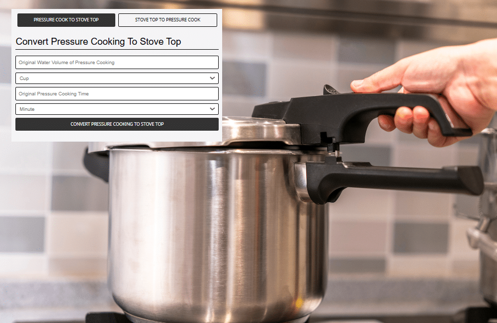 Pressure Cooking and Stove Top Converter