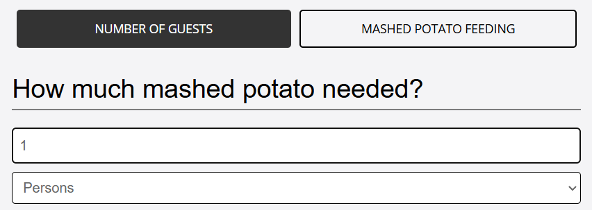 add amount of people eating mashed potato