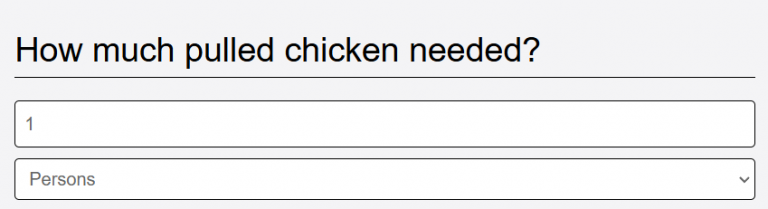 how many pounds of pulled chicken per person