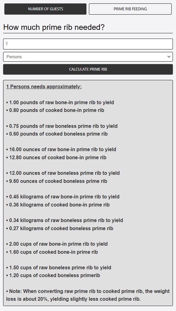 calculated prime rib