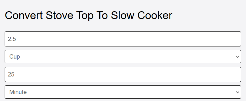 add details of stove top recipe to convert to slow cooker