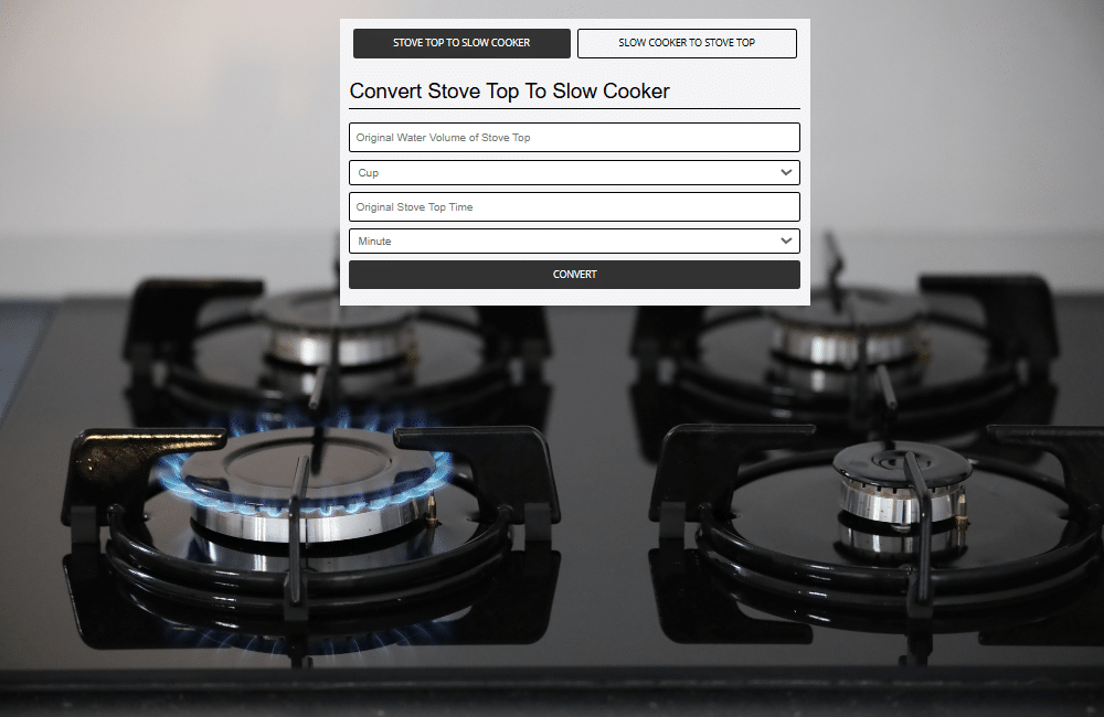Stove Top and Slow Cooker Converter