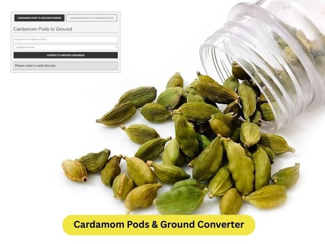Cardamom Pods and Ground Converter