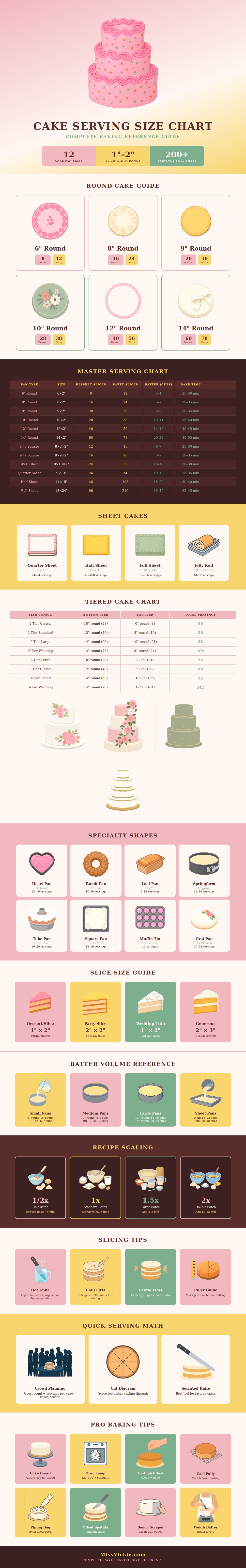 Cake Chart Serving Size