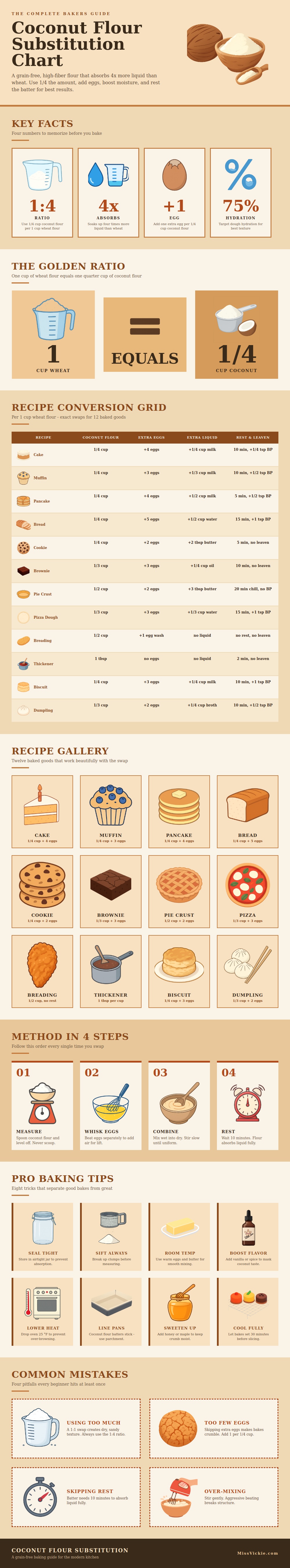 Coconut Flour Substitution Chart