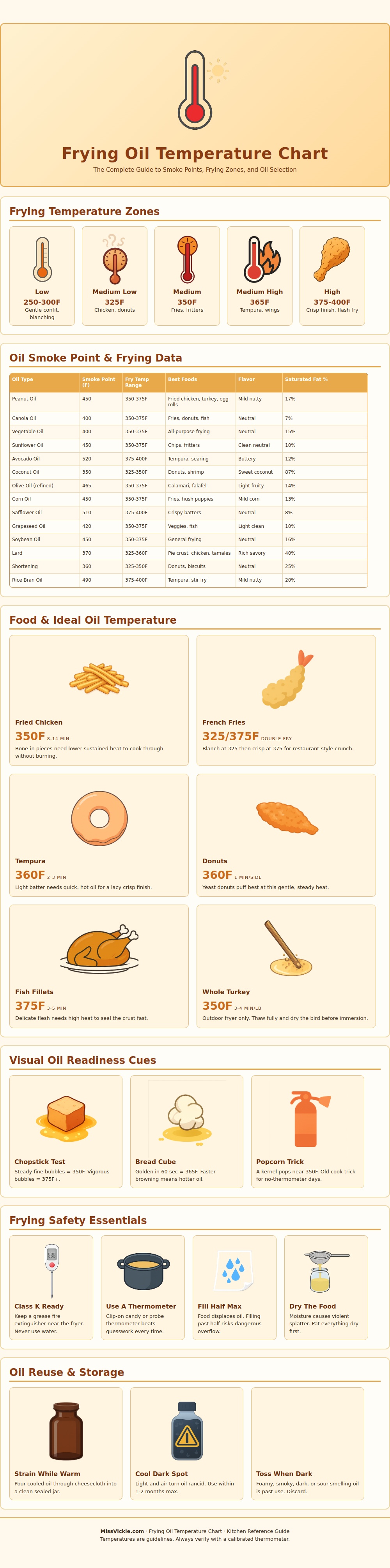 Frying Oil Temperature Chart