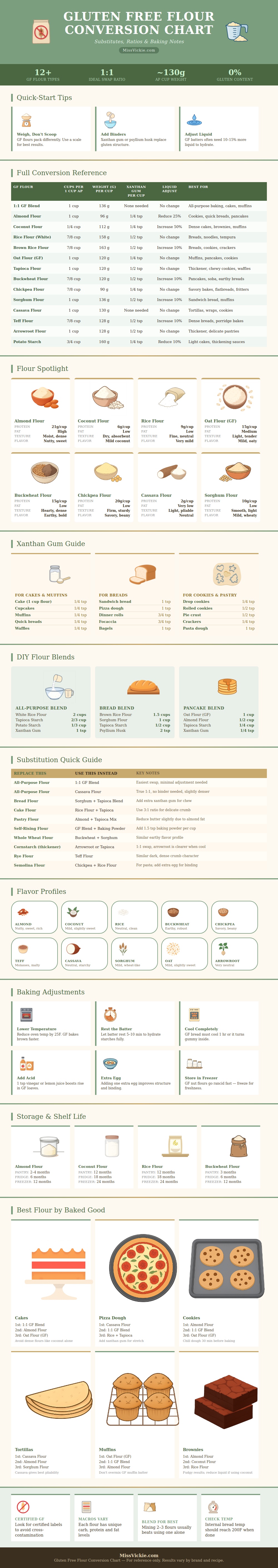 Gluten Free Flour Conversion Chart