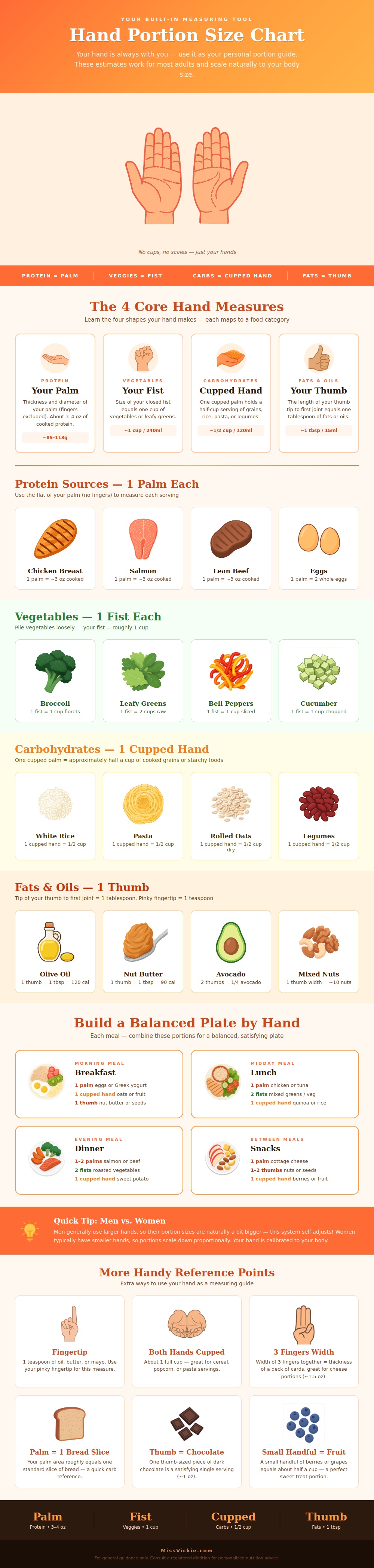 Hand Portion Size Chart