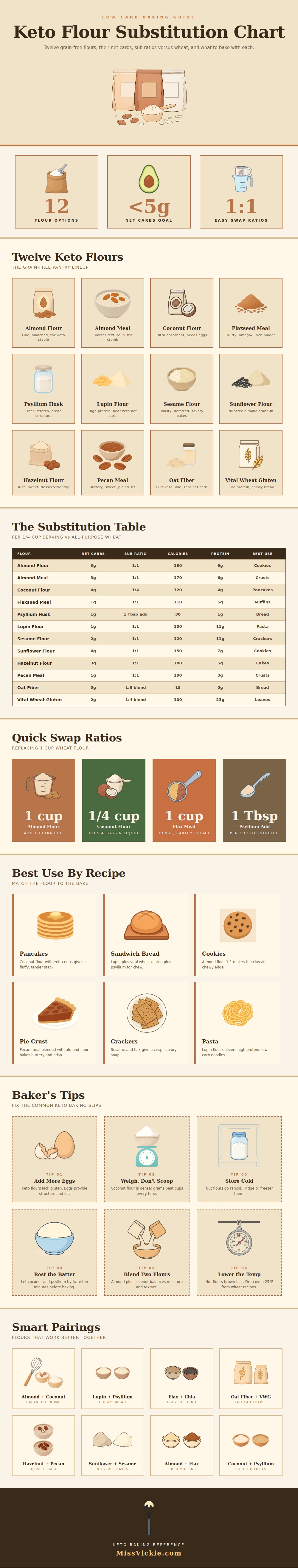 Keto Flour Substitution Chart