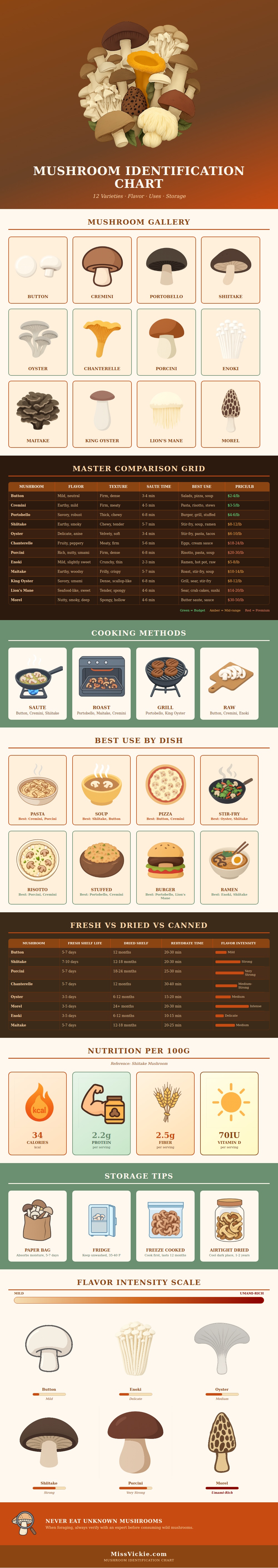 Mushroom Identification Chart