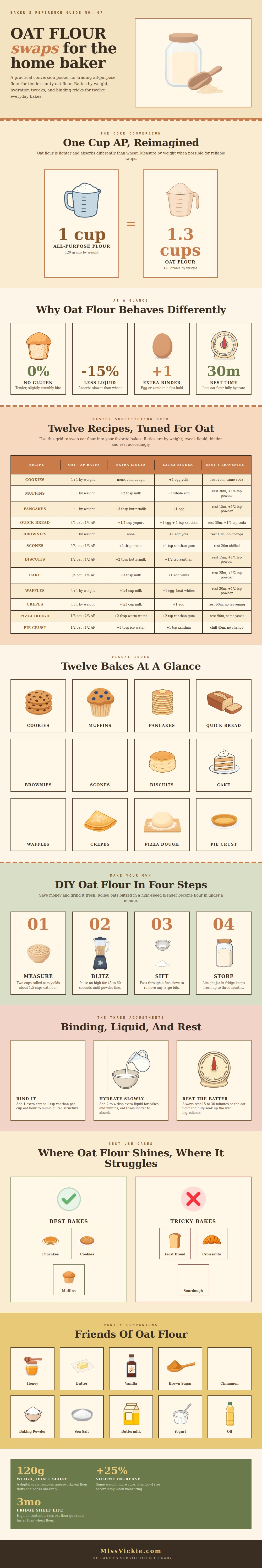 Oat Flour Substitution Chart