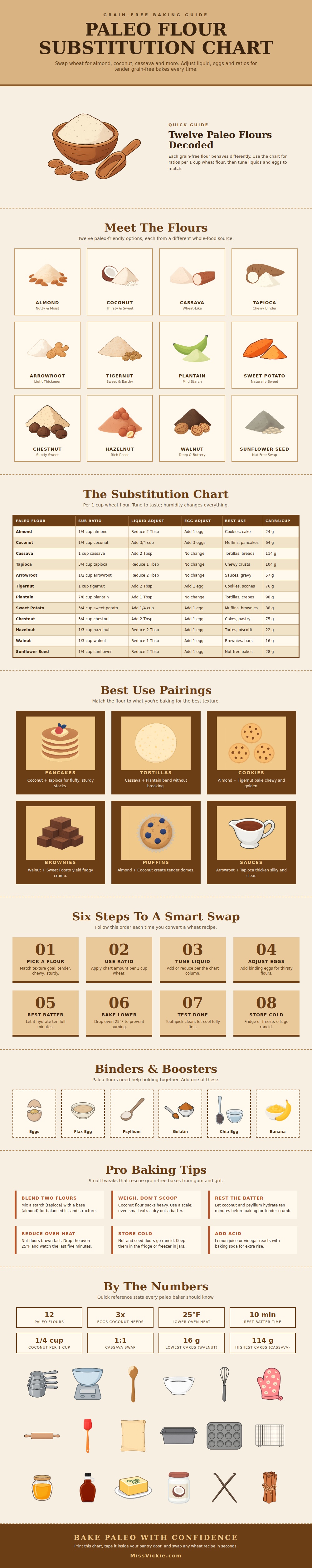 Paleo Flour Substitution Chart
