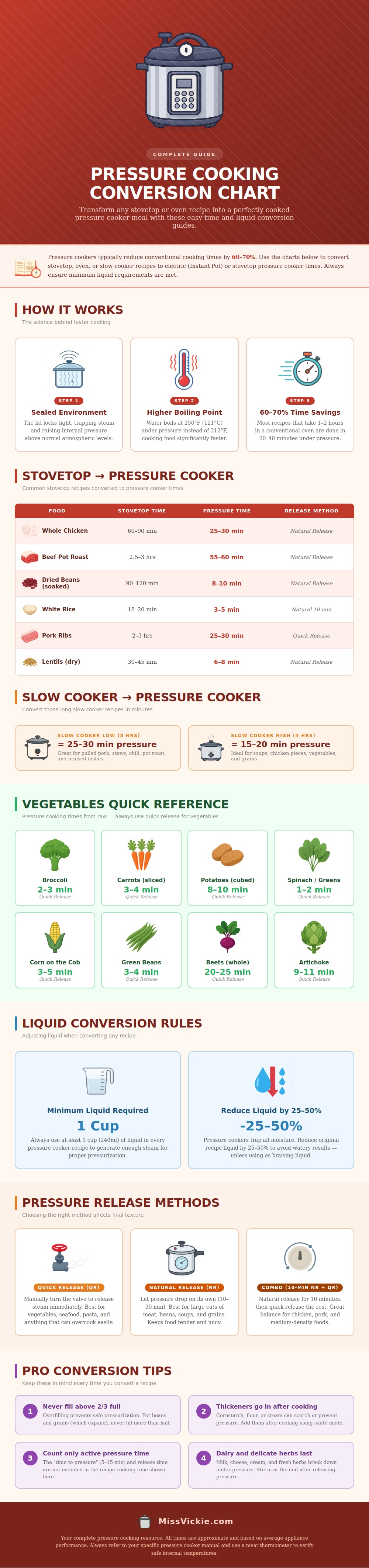 Pressure Cooking Conversion Chart