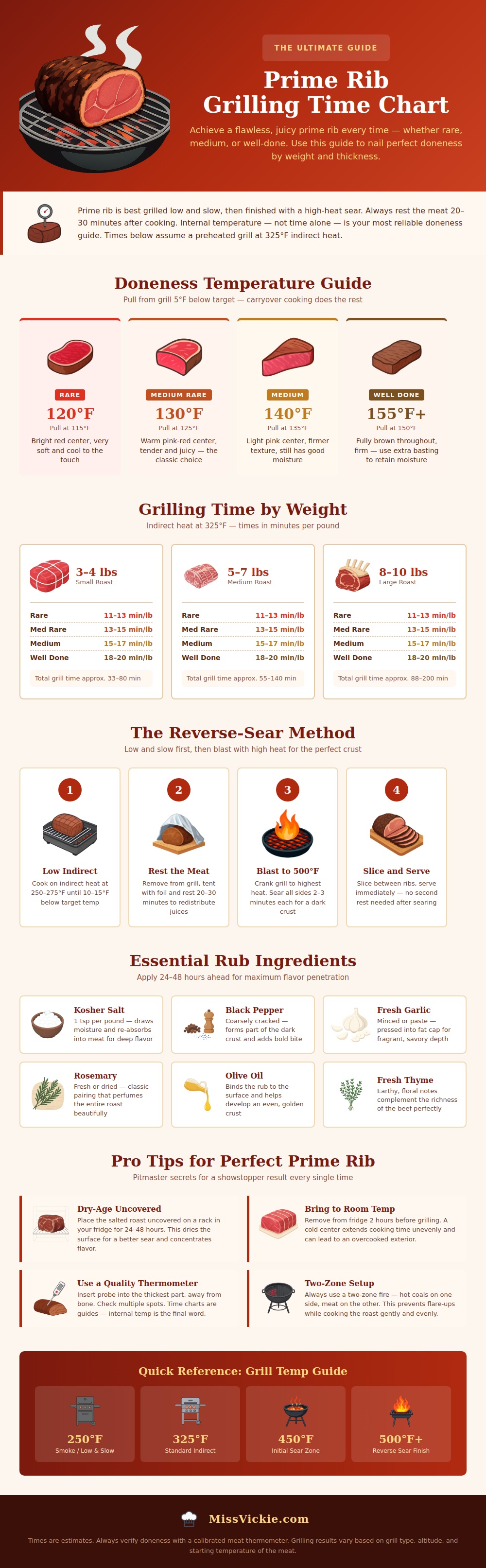 Prime Rib Grilling Time Chart