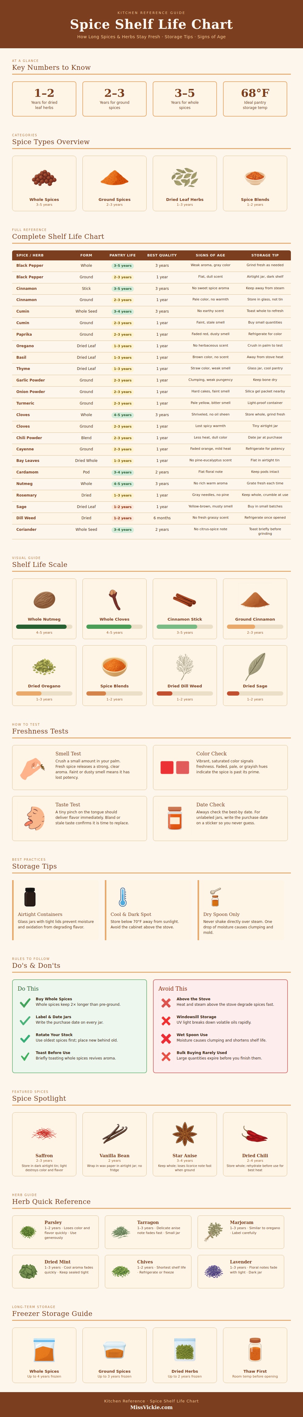 Spice Shelf Life Chart