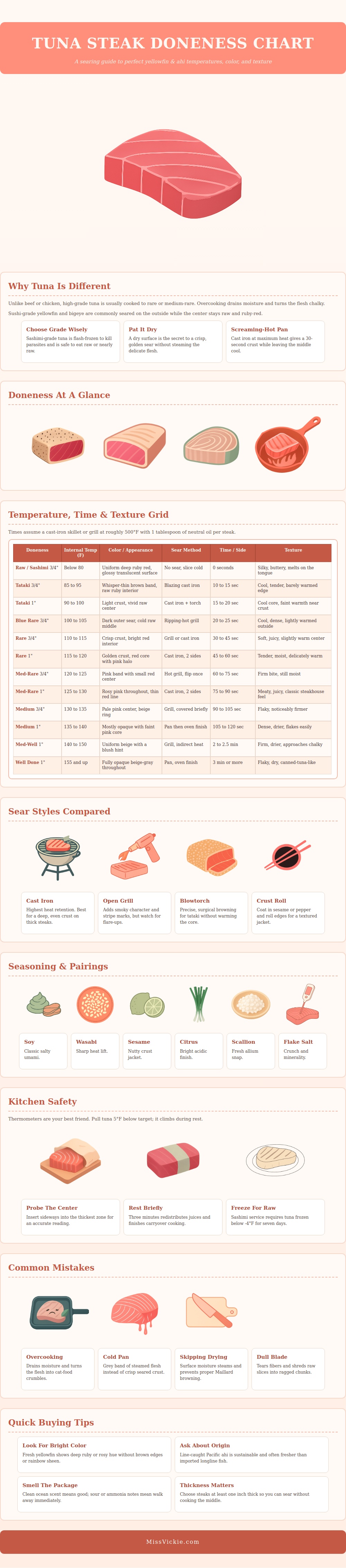 Tuna Steak Doneness Chart